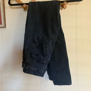 MOTHER Midnight Black High Waisted Looker Jeans 25